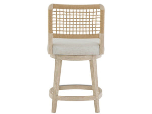 Oasis - Dockside Swivel Counter Stool - White / Beige