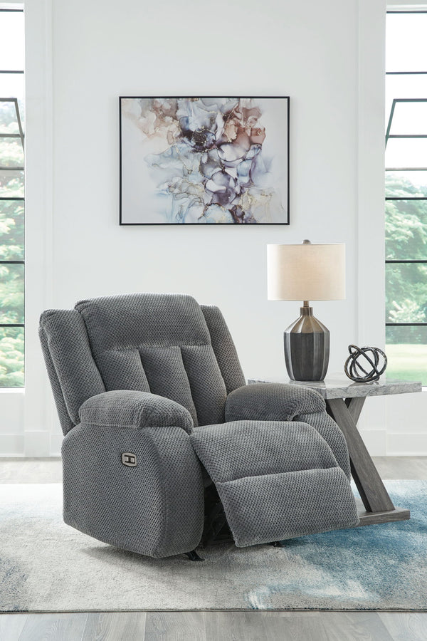 Observation - Power Rocker Recliner - Steel