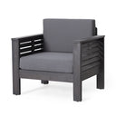 Slat Design Club Chairs With Cushions