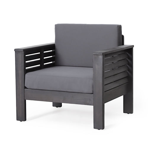 Slat Design Club Chairs With Cushions