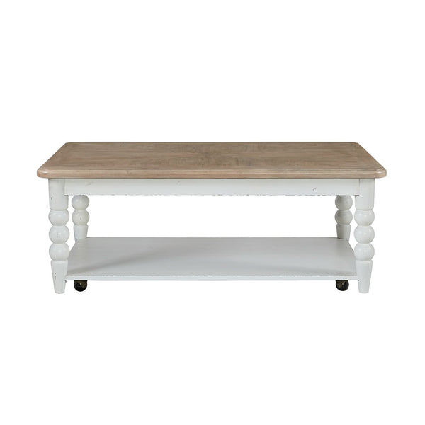 Turnberry Park - Rectangular Cocktail Table - Washed White
