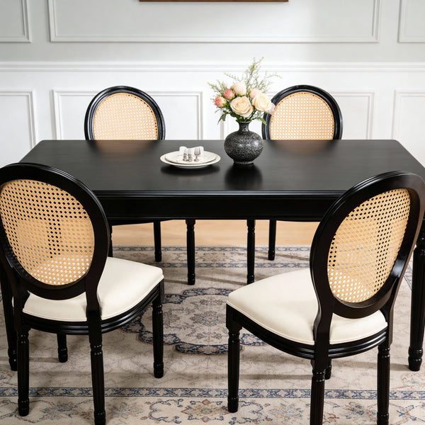 French Country Dining Chairs With Round Back (Set of 2)