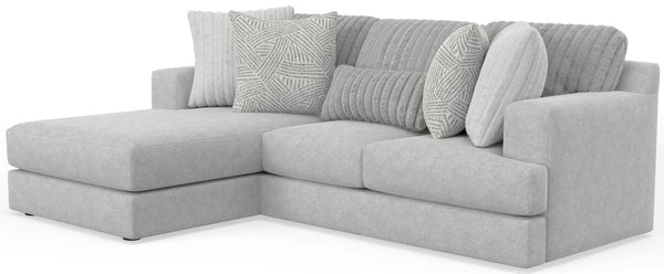 Logan - Upholstered Sectional With Comfort Coil Seating And Accent Pillows Included