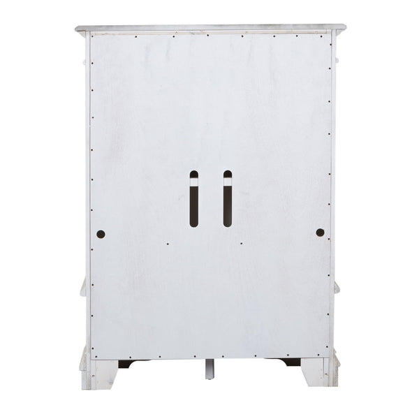 Abbey Park - Mirrored Door Chest - Antique White