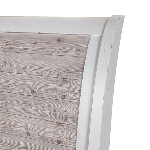 Backroads - King Sleigh Headboard - Weathered White