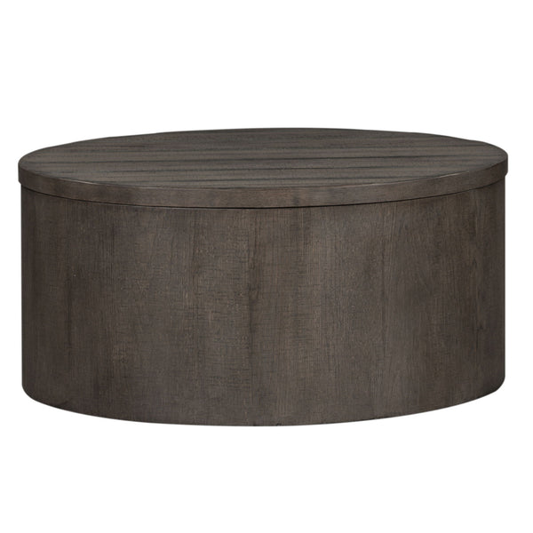 Modern Farmhouse - Drum Cocktail Table - Dusty Charcoal