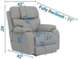 Dreamtime - Power Headrest Power Lay Flat Recliner With CR3 Heat/Massage/Zero Gravity