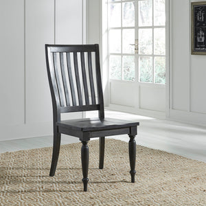 Harvest Home - Slat Back Side Chair - Chalkboard