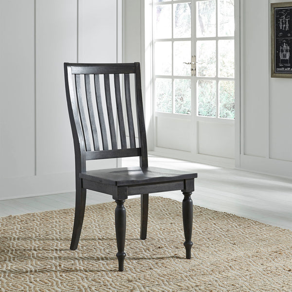 Harvest Home - Slat Back Side Chair - Chalkboard