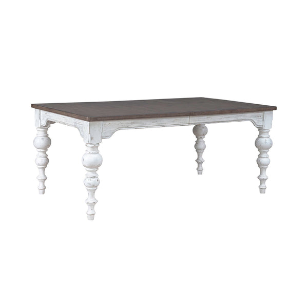 River Place - Rectangular Leg Table - Riverstone White & Tobacco