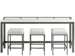 Curated - Essence Console Table With Stools - White