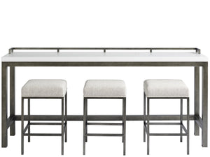 Curated - Essence Console Table With Stools - White
