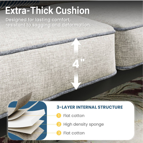 Patio Furniture Set With Coffee Table And Cushions For Backyard