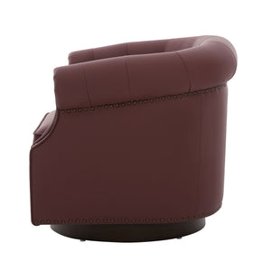 360° Swivel Accent Chair With Curved Back
