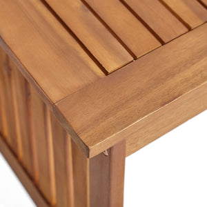 Acacia Wood Rectangular Patio Coffee Table For Outside