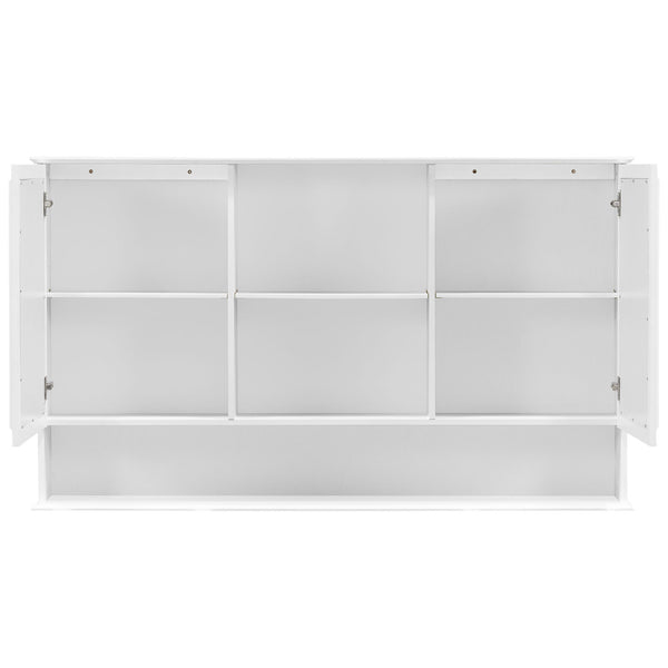 Double Sink Bathroom Vanity Set With Wall Mount Mirror Cabinet