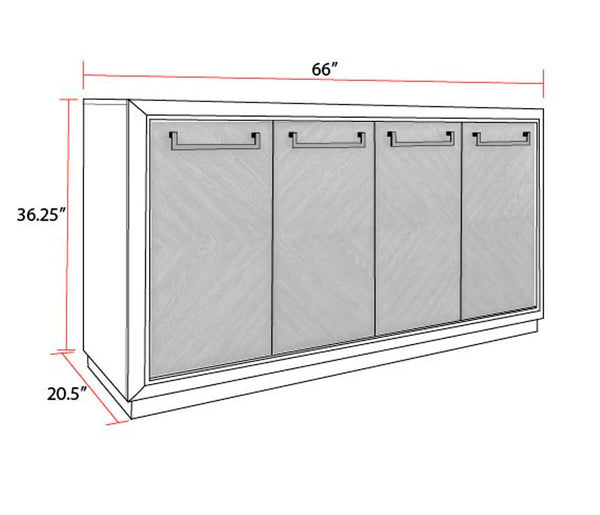 Cedar Fork - Dining Sideboard - Smoked Arabica