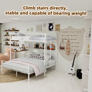 Bunk Bed With Built In Desk & Guardrail Frame