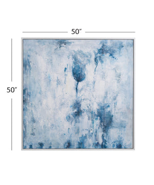 Lake Time Framed Canvas - Blue