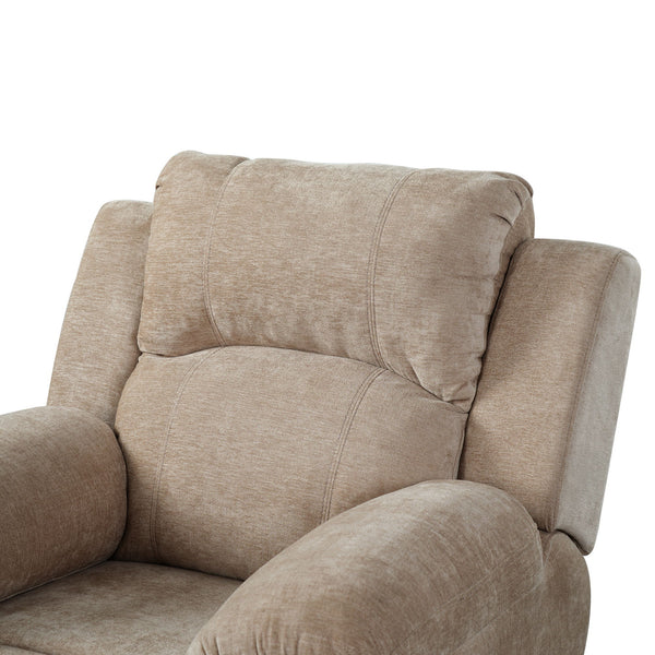 Upholstered Manual Recliner Chair With 3 Adjustable Backrest Positions