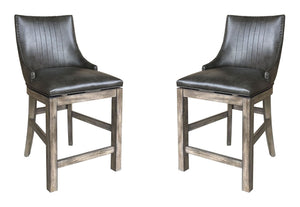 Lodge Dining - Swivel Counter Sling Chair (Set of 2) - Siltstone
