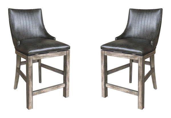 Lodge Dining - Swivel Counter Sling Chair (Set of 2) - Siltstone