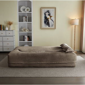 Floor Convertible Sleeper Sofa Bed With 2 Pillows
