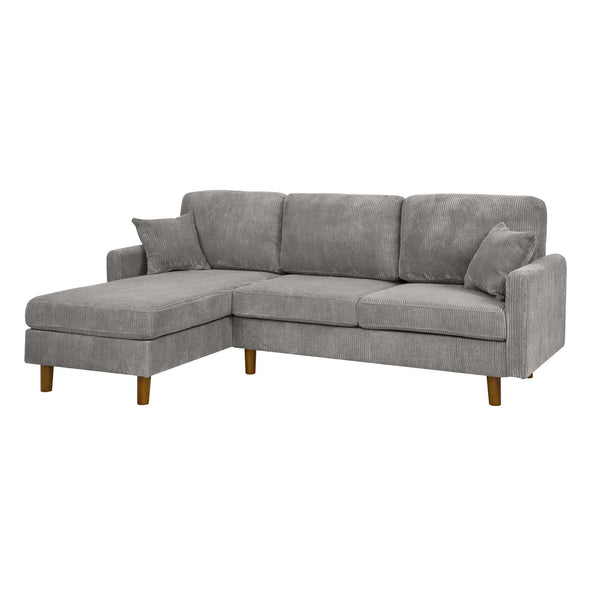 Upholstered Sectional With Toss Pillows