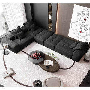 Modern Oversized Diy Combination, Modular Sectional Sofa With Pillows