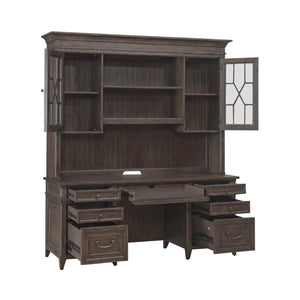 Paradise Valley - Credenza & Hutch - Saddle Brown