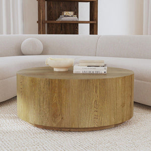 Layne - Round Coffee Table With Casters