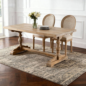 Dining Chairs, Upholstered With Round Back (Set of 2) - Beige