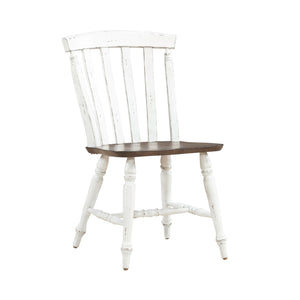 Al Fresco - Slat Back Side Chair - Graphite & Whitestone