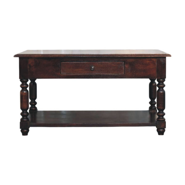 Turned Legs Drawer Table