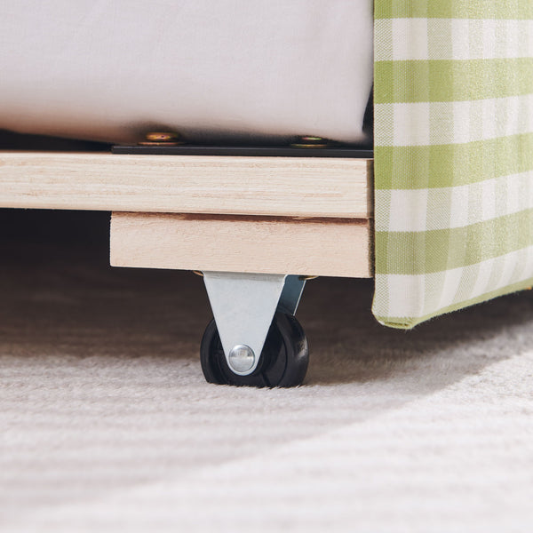 Gingham Daybed & USB Charging Port, Wave-Shaped Design