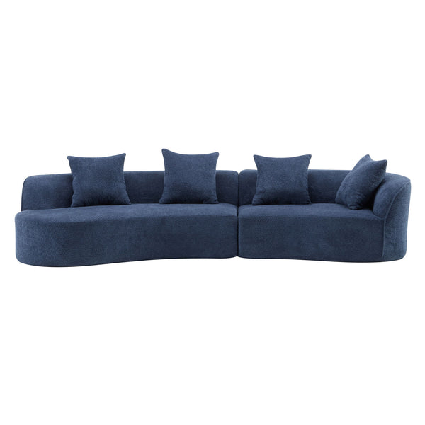 Elegant Curved Sectional Sofa With Full Foam Comfort