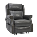 Manual Recliner Chair With Heavy Duty Motion Mechanism, 8 Vibrating Nodes And 3 Massage Modes For Living Room