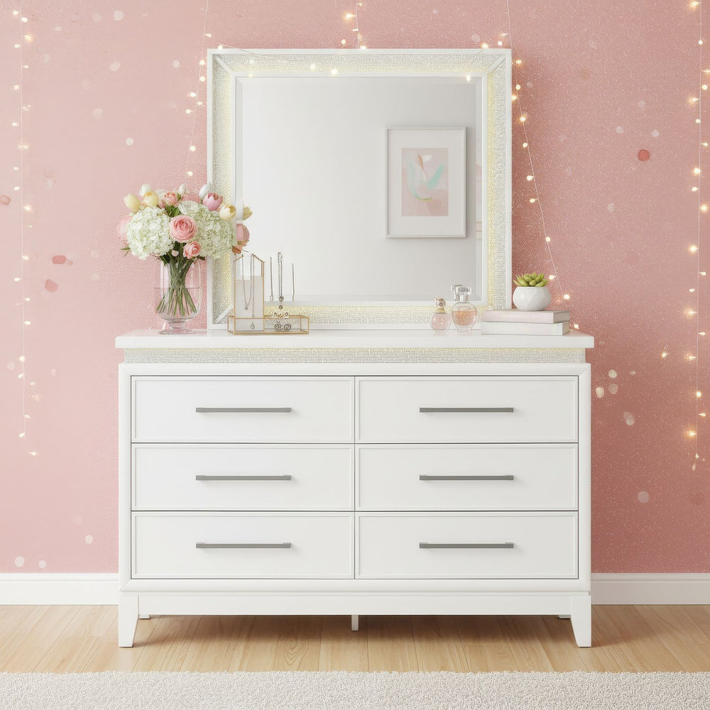 Reflections - Youth 6 Drawer Dresser With Lights