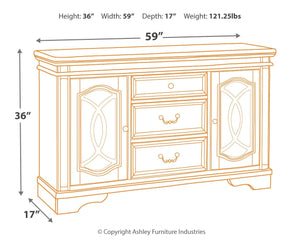 Realyn - Dining Room Server - Chipped White