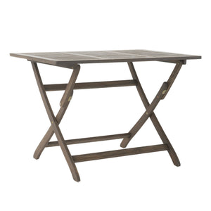 Blissique - Outdoor Foldable Wood Dining Table With Slat Design