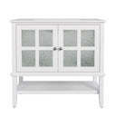 Bathroom Vanity With Ceramic Sink, Adjustable & Open Shelf