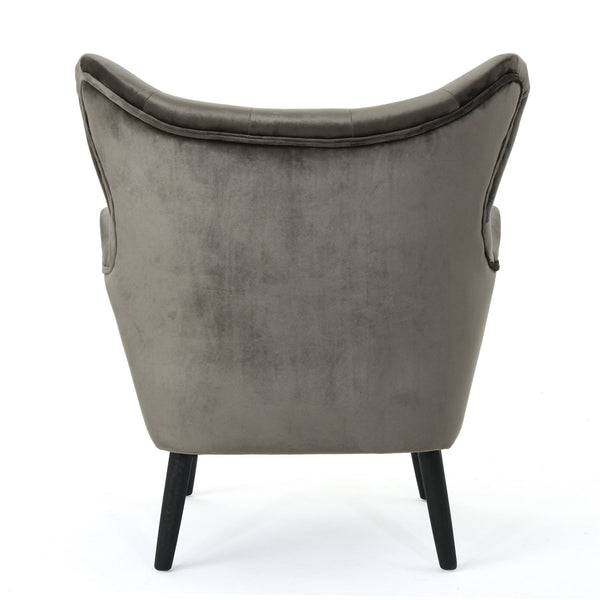 Alyssa - Mid Century Upholstered Arm Chair With Wingback Design