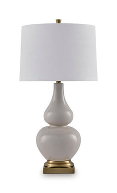 Weswick - Ceramic Table Lamp - Cream / Gold Finish
