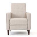 Mid-Century Modern Recliner With Button Tufted Waffle Stitch