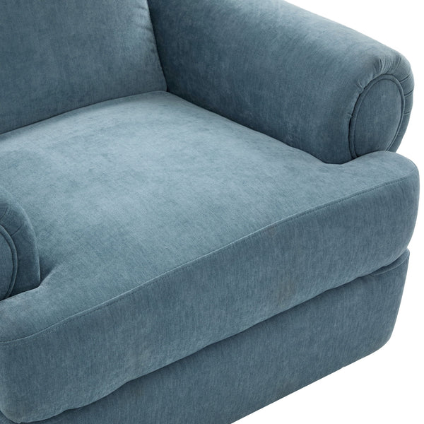Manual Swivel Recliner Rocker Chair With Adjustable Backrest