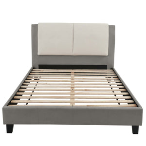 Bed Set With 2 Tone Upholstered Headboard
