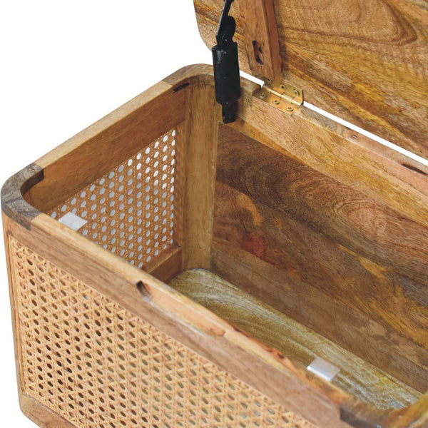 Larissa - Lid Up Storage Stool - Oak