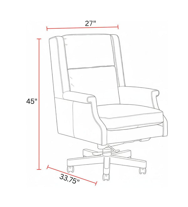 Dc132 - Leather Desk Chair
