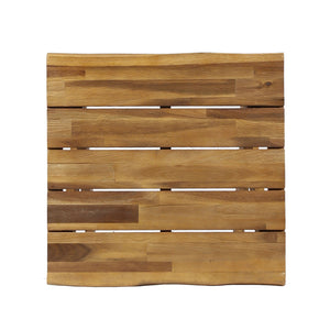 Passion - Outdoor Side Table With Cross Base And Slatted Top - Teak