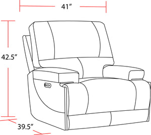 Whitman - Powered By Freemotion Cordless Power Recliner (Set of 2)